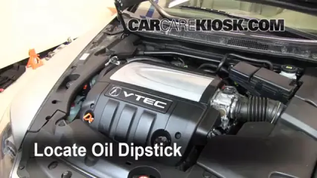 2008 Acura RL 3.5L V6 Aceite Controlar nivel de aceite